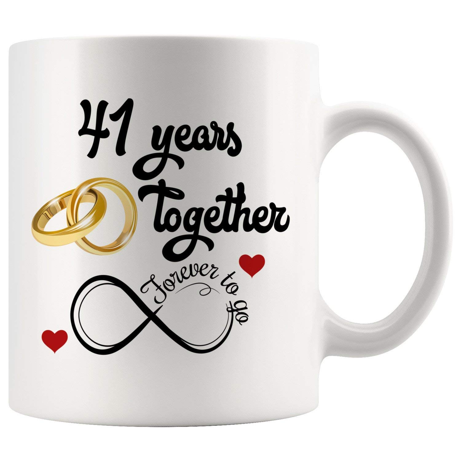 41St Wedding Anniversary For Him And Her, 41St Anniversarys For Her Him, 41St Anniversary Mug For Husband And Wife, 41 Years Together, Married 41 Years, 41 Years Couple