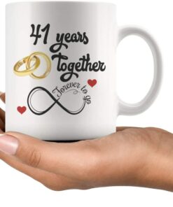 41St Wedding Anniversary For Him And Her, 41St Anniversarys For Her Him, 41St Anniversary Mug For Husband And Wife, 41 Years Together, Married 41 Years, 41 Years Couple