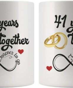 41St Wedding Anniversary For Him And Her, 41St Anniversarys For Her Him, 41St Anniversary Mug For Husband And Wife, 41 Years Together, Married 41 Years, 41 Years Couple
