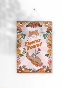 70s Floral Pattern Affirmation Poster Wall Art Prints For Living Room Bedroom