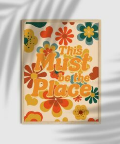 70s Floral Pattern Motivational Aesthetic Vintage 70s Poster Wall Art Canvas Prints