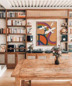 70s Poster Floral Pattern Hippie Style Wall Art Print For Home