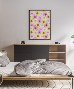 70s Vintage Floral Wall Art Poster Canvas For Living Room Bed Room