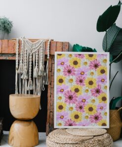 70s Vintage Floral Wall Art Poster Canvas For Living Room Bed Room