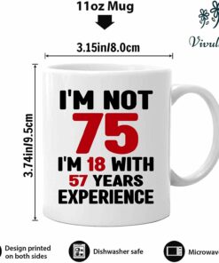 75Th Birthday Gifts For Women Men, 1947 Birthday Gifts For Women Men, Gifts For 75 Year Old Woman, 75Th Birthday Mug, 75Th Birthday Gifts Ideas For Dad Men, 75Th Birthday Gifts For Dad Fathers Day