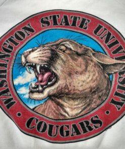 80s 90s WSU Cougars Sweatshirt Vintage Crewneck 1980s Washington State University Pullman Wazzu Party College Sportswear Alumni Gear Crimson