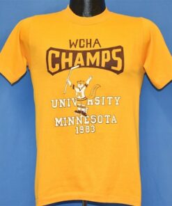 80s University Minnesota Wcha Champs 1983 Hockey Golden Gophers T-Shirt Full Size, Minnesota Gophers University Football Fan Shirt