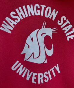 90s WSU Hoodie, Vintage Washington State University Cougars Classic Logo Wazzu Hooded Sweatshirt