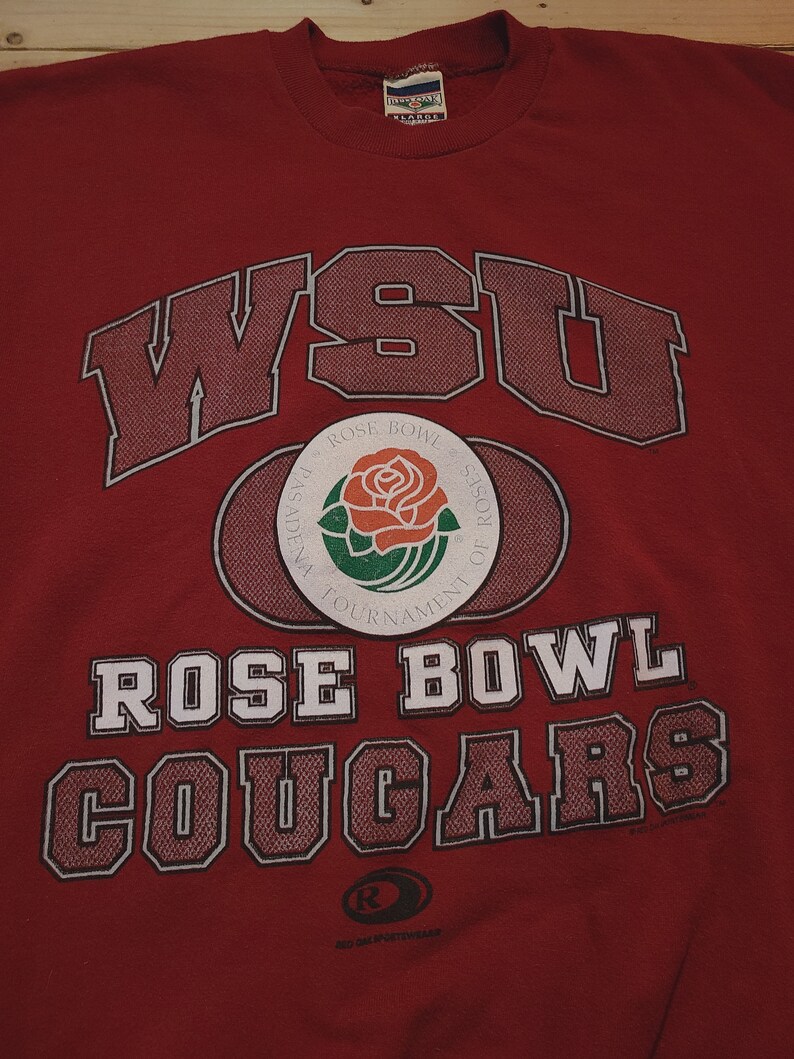 90's Washington St Cougars Sweatshirt Rose Bowl, WSU Sweatshirt Gifts for Fans, Washington State Cougar Sweatshirts