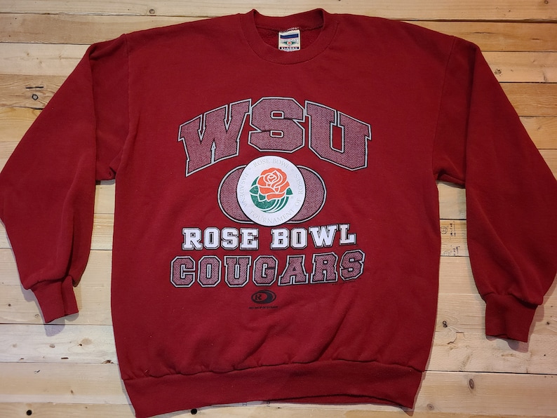 90's Washington St Cougars Sweatshirt Rose Bowl, WSU Sweatshirt Gifts for Fans, Washington State Cougar Sweatshirts