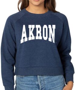 Akron Zips Boxy Raglan Crew Sweatshirt, University Of Akron Sweatshirt, Akron Zips Shirt Gifts for NCAA Fans