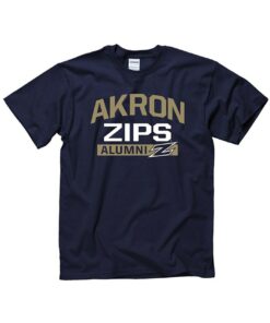 Akron Zips Navy Blue Alumni Short Sleeve Shirt, University Of Akron Sweatshirt, Akron Zips Shirt Gifts for NCAA Fans