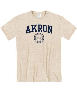 Akron Zips Oatmeal Seal Short Sleeve Fashion Shirt, University Of Akron Sweatshirt, Akron Zips Shirt Gifts for NCAA Fans