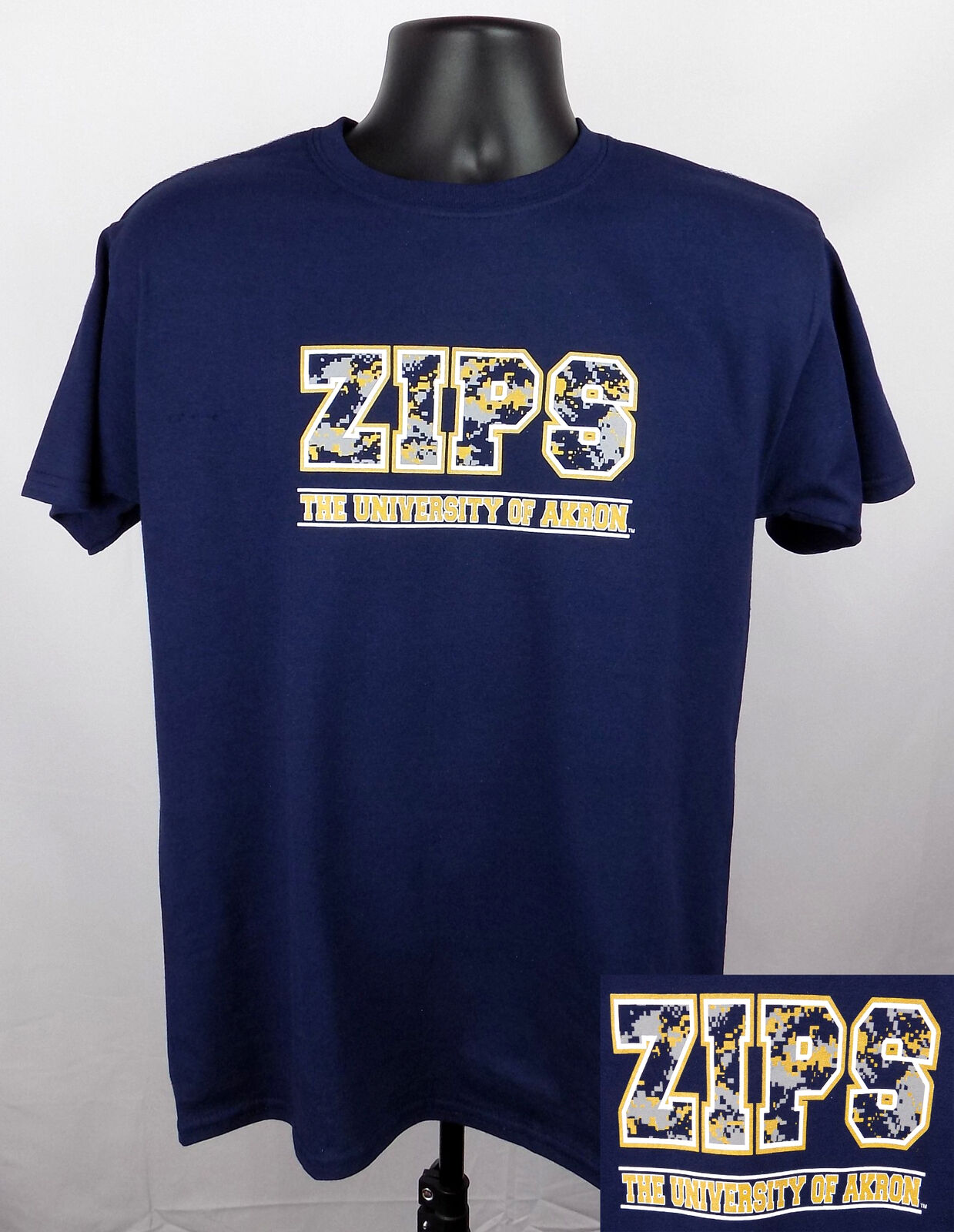 Akron Zips Shirt Unisex Digital Camo Graphic Shirt, University Of Akron Sweatshirt, Akron Zips Shirt Gifts for NCAA Fans