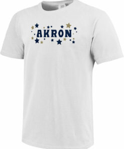 Akron Zips Star Short Sleeve T-Shirt, University Of Akron Sweatshirt, Akron Zips Shirt Gifts for NCAA Fans
