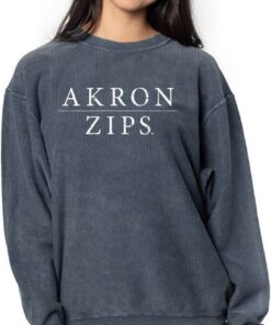 Akron Zips Womens Corded Crew Sweatshirt, University Of Akron Sweatshirt, Akron Zips Shirt Gifts for NCAA Fans