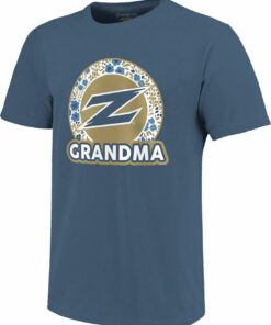 Akron Zips Womens Navy Blue Grandma Short Sleeve T-Shirt