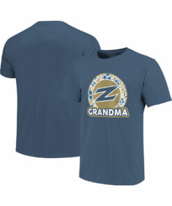 Akron Zips Womens Navy Blue Grandma Short Sleeve T-Shirt