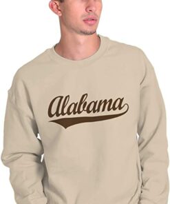 Alabama Al Classic Athletic Script Sweatshirt For Men Or Women, Alabama Sweatshirt Full Size Gifts for NCAA Fans