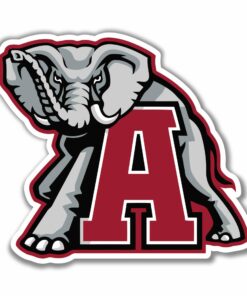 Alabama Crimson Tide Full Color Vinyl Decal For Car Door Windows Gifts For Football Fans