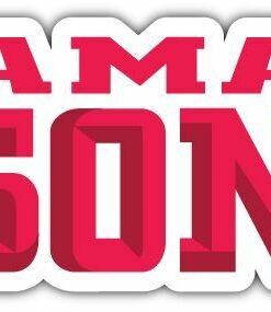 Alabama Crimson Tide NCAA Logo Vinyl Decal Stickers For Car Truck Door And Window Laptop Gifts For Fan