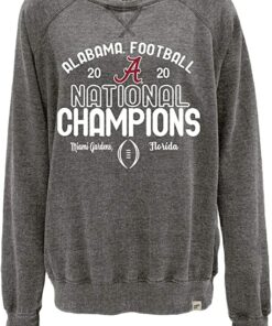 Alabama Crimson Tide National Champs Burnout Crewneck Sweatshirt 2020-2021