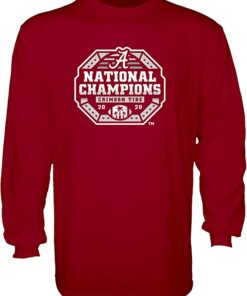 Alabama Crimson Tide National Champs Long Sleeve Shirt 2020-2021 Official Logo