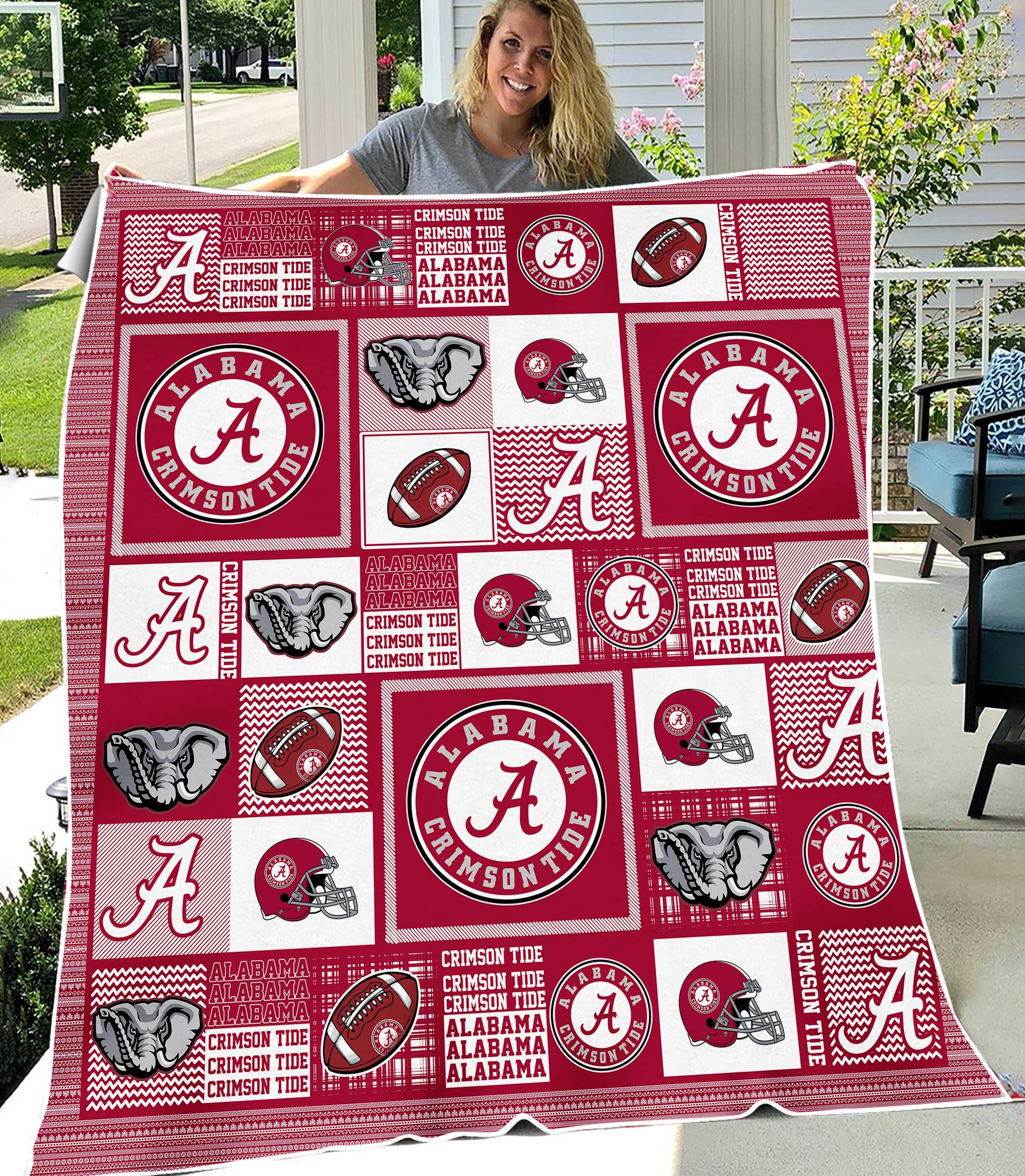 Alabama Crimson Tide Sherpa Fleece Blanket Gifts for NCAA Fans