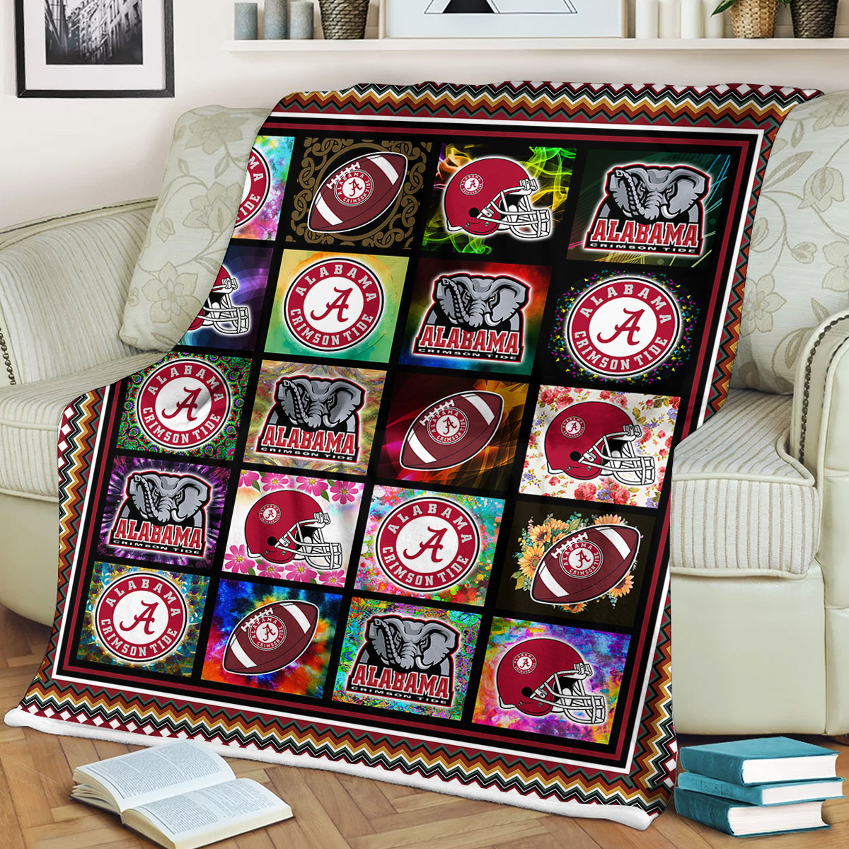 Alabama Crimson Tide Sherpa Fleece Blanket NCAA Gifts For Fans