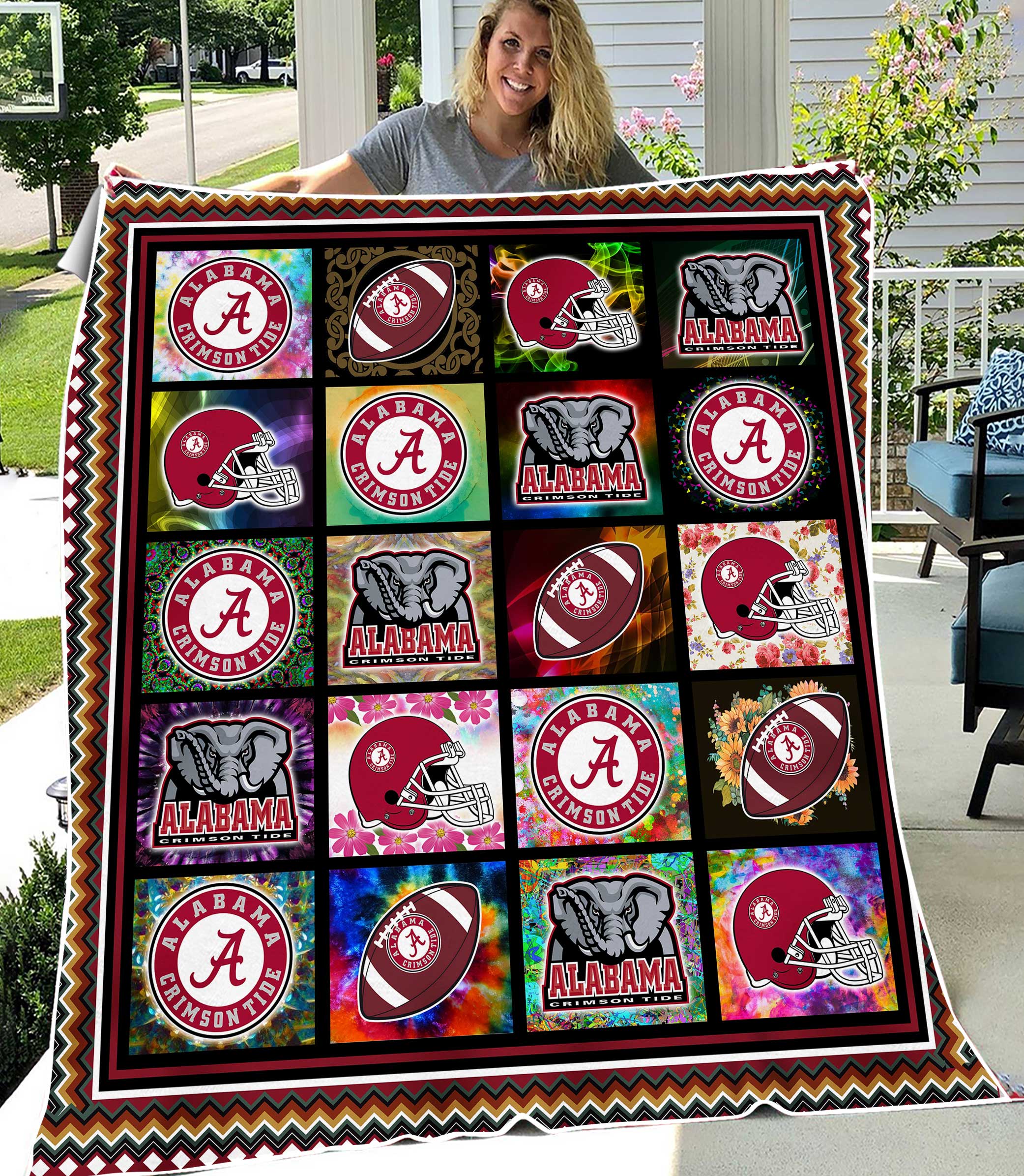 Alabama Crimson Tide Sherpa Fleece Blanket NCAA Gifts For Fans