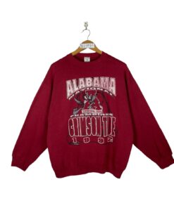 Alabama Crimson Tide Sweatshirt Vintage 90S University Of Alabama Crimson Tide Football Pullover Crewneck