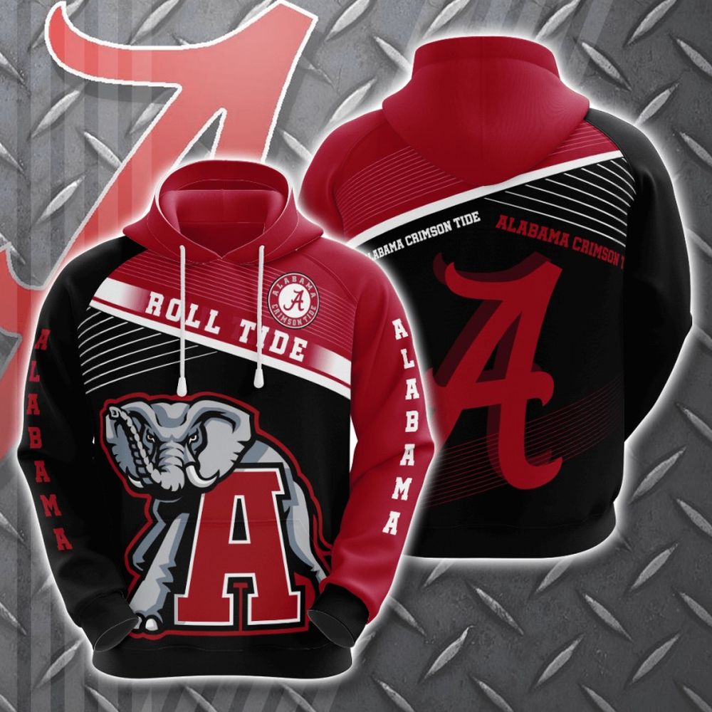 Alabama Crimson Tide Team 3D All Over Print Zip Hoodie Gifts For Ncaa Fans