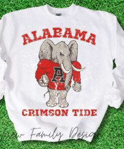 Alabama Retro Elephant Sweatshirt, Retro U A Football Shirt, Roll Tide Adult Sublimated Sweatshirt