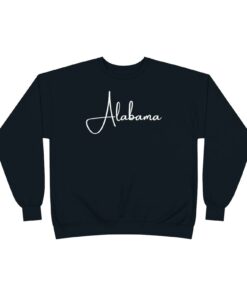 Alabama Script Handwritten Unisex Crewneck Sweatshirt, Alabama Sweatshirt