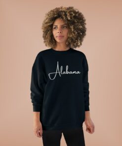 Alabama Script Handwritten Unisex Crewneck Sweatshirt, Alabama Sweatshirt