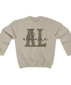 Alabama State Leopard Sweatshirt, Alabama Sweatshirt Gifts for Alabama Fans