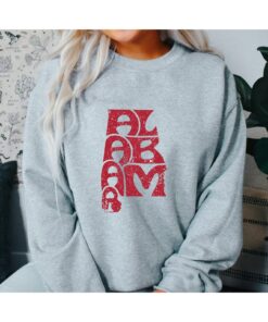 Alabama State Sweatshirt, Alabama Crewneck, Alabama TourisShirt, Alabama State Apparel, State Of Alabama, Vintage Alabama Sweatshirt