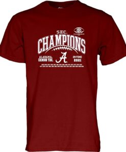 Alabama Sweatshirt Gifts for NCAA Fans, NCAA Alabama Crimson Tide Sec Champs T-Shirt 2021