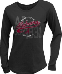 Alabama Sweatshirt Gifts for NCAA Fans, Ouray Sportswear Wow Scoop Neck Long Sleeve Tee