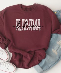 Alabama Women’S Graphic Sweatshirt, Alabama Sweatshirt Gifts for Alabama Fans