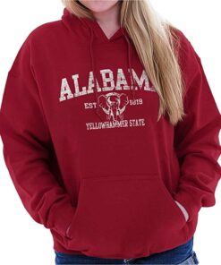 Alabama Yellow Hammer Elephant Pride Hoodie Sweatshirt Women Men, Alabama Sweatshirt Full Size Gifts for NCAA Fans