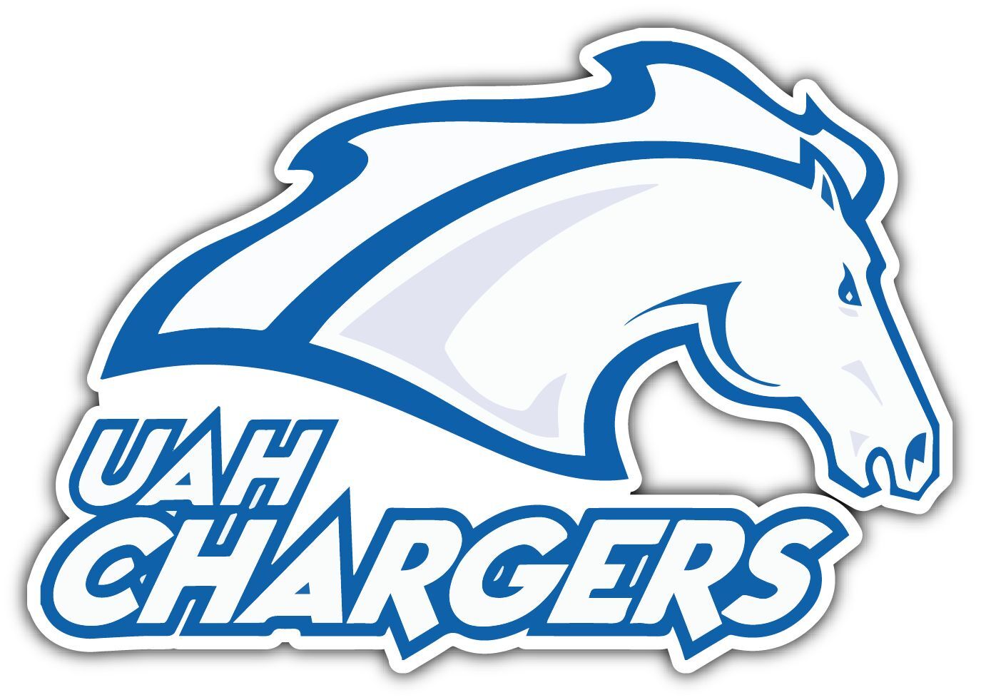 Alabama-Huntsville Chargers NCAA Logo Vinyl Decals Sticker For Car Truck Door And Window Laptop Gifts For Fans