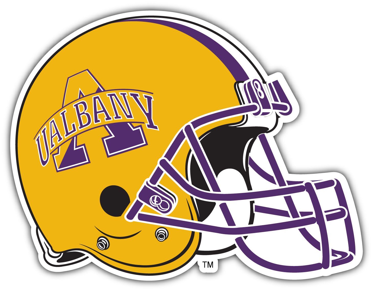 Albany Great Danes Helmet NCAA Logo Vinyl Decals Sticker For Car Truck Door And Window Laptop Gifts For Fans