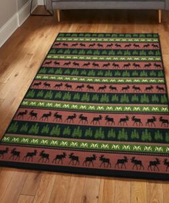 Alces Alces Kitchen Rugs, Rustic Moose Rug, Rustic Rug, Rustic Lodge Area Rugs, Carpet for Living Room A35