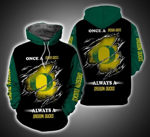 Always A Oregon Ducks Fan 3D All Over Print Zip Hoodie Gifts For Ncaa Fans