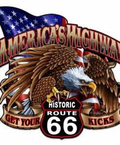 America'S Highway Route 66 Vintage Vinyl Decal Sticker Waterproof