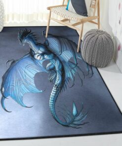 Angel Art Deco Rug, Dragon Opened WinIn Sky Rug, Dragon Area Rug, Dragon Themed Rugs, Gift For Dragon Lovers, Personalized Rug, Carpet For Living Room, Bedding Room Home Decor DG167