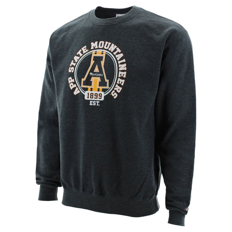 App State Mountaineers Stripes Men's Eco Powerblend Fleece Crew