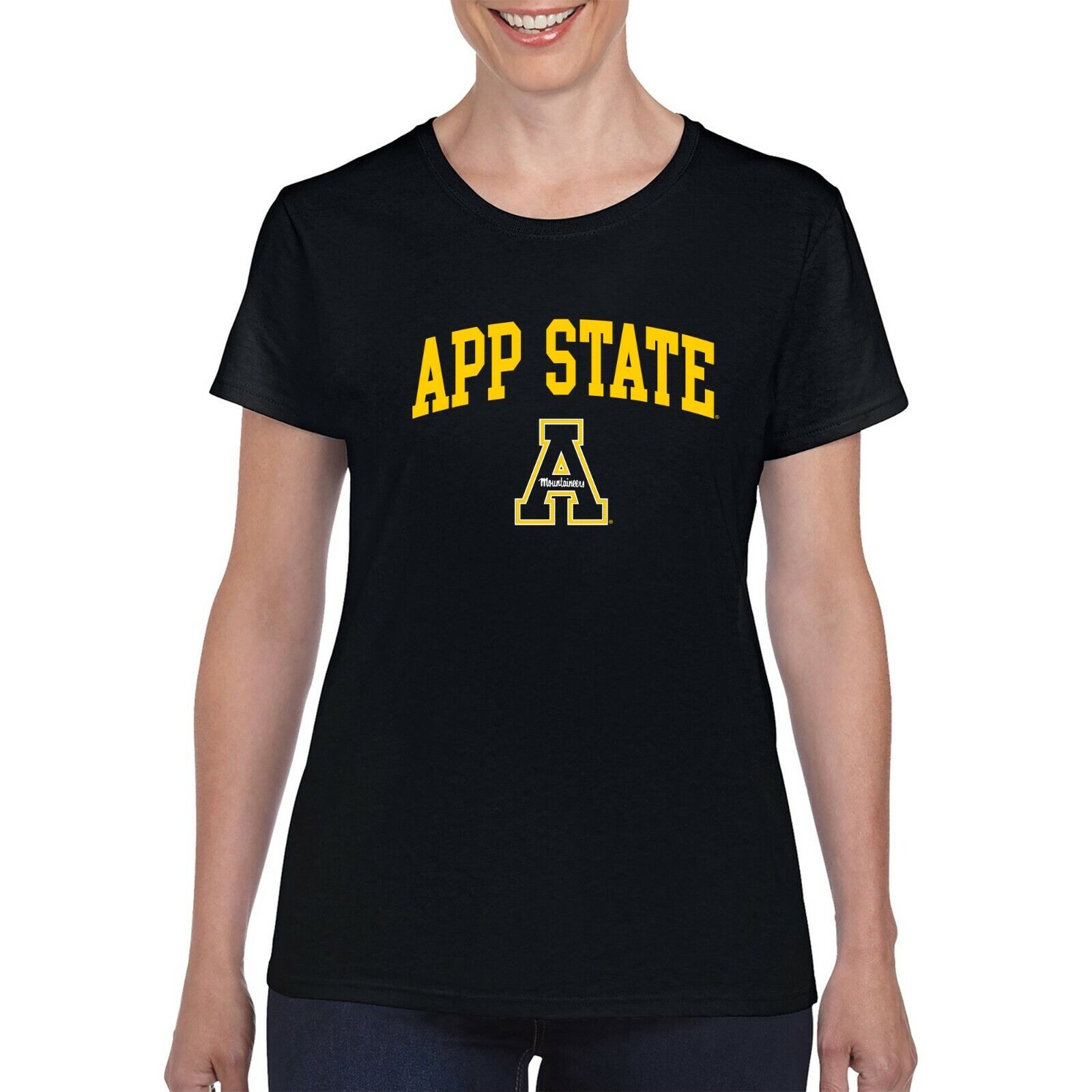Appalachian State Mountaineers Arch Logo Ladies Shirts, App State Shirts for Appalachian State Mountaineers Football Team Lovers