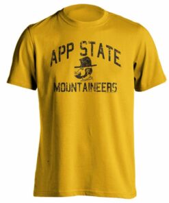 Appalachian State Mountaineers Distressed Retro Logo Short Sleeve Shirts, App State Shirts Gifts for Fans